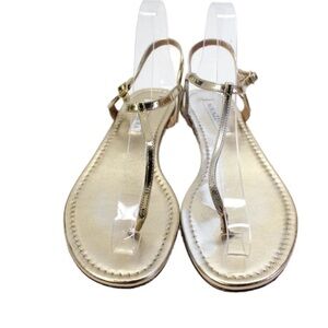 Aquazzura Ankle Flat sandals Sz 38, gold